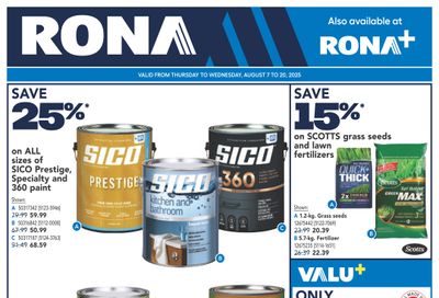 Rona & Rona+ (West) Flyer August 7 to 20