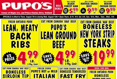 Pupo's Food Market Flyer August 7 to 13