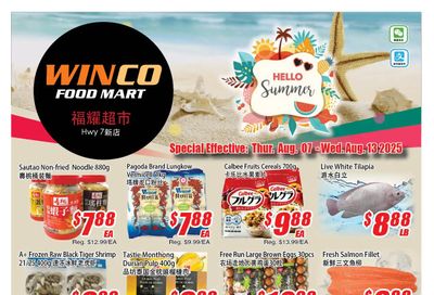 WinCo Food Mart (HWY 7) Flyer August 7 to 13