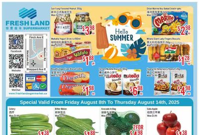 FreshLand Supermarket Flyer August 8 to 14