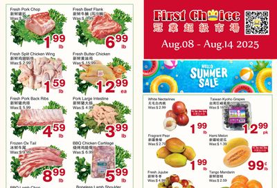First Choice Supermarket Flyer August 8 to 14