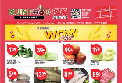 Sunfood Supermarket Flyer August 8 to 14