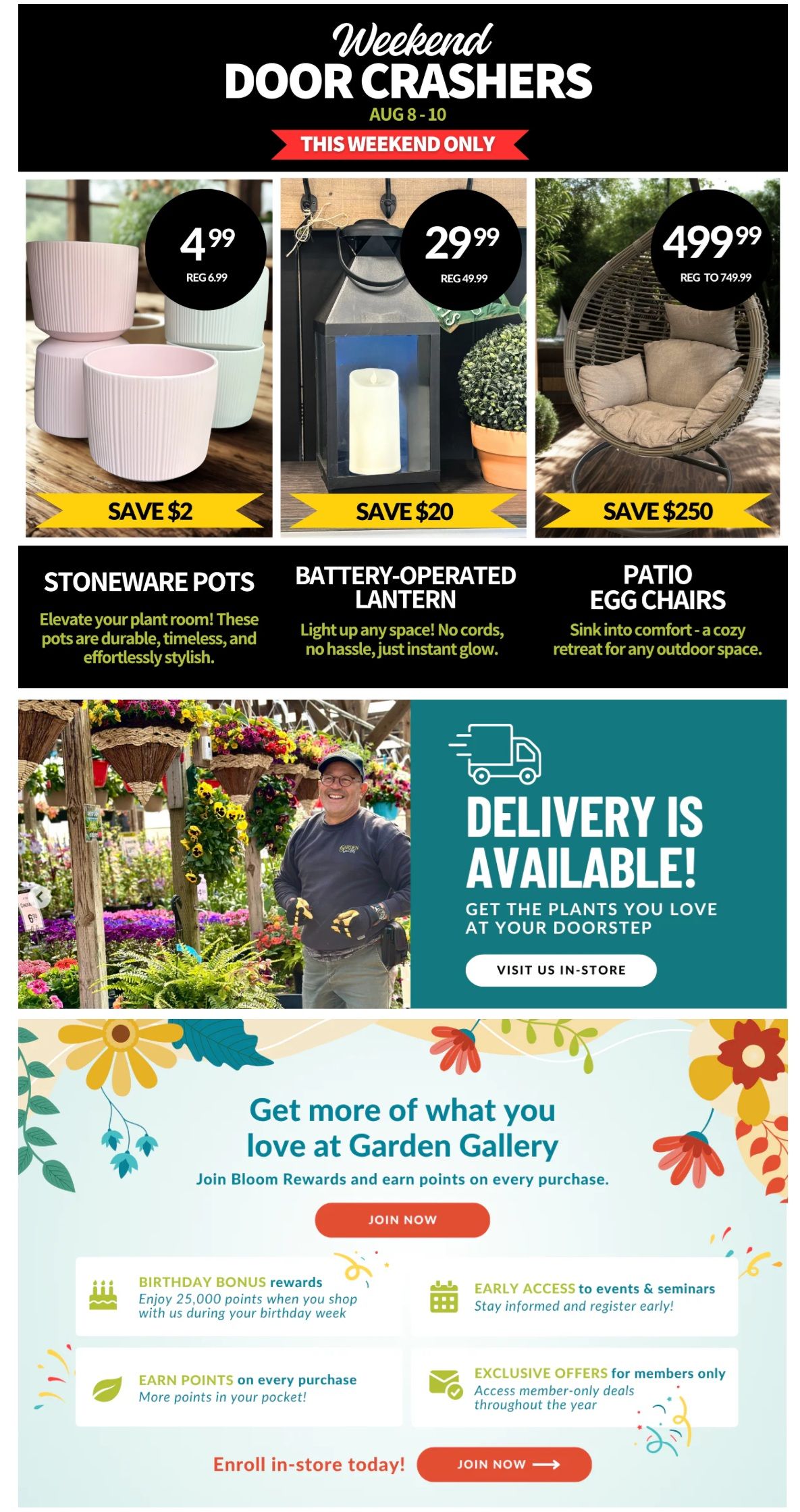 Lakeside Garden Gallery Flyer August 8 to 14