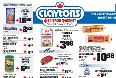 Claytons Heritage Market Flyer August 8 to 14