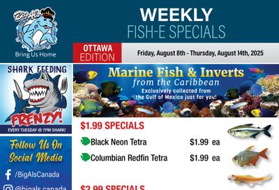 Big Al's (Ottawa) Weekly Specials August 8 to 14