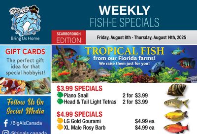 Big Al's (Scarborough) Weekly Specials August 8 to 14