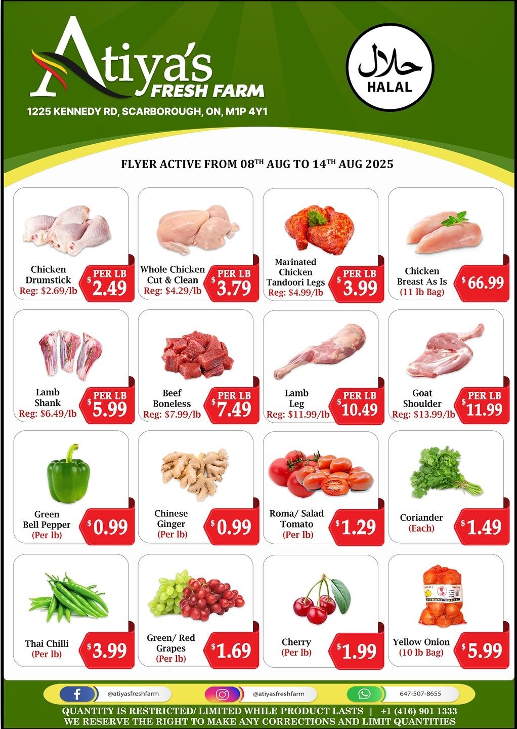 Atiya's Fresh Farm Flyer August 8 to 14