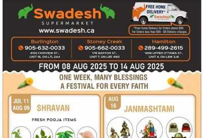 Swadesh Supermarket Flyer August 8 to 14