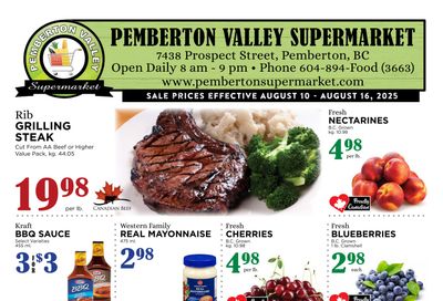 Pemberton Valley Supermarket Flyer August 10 to 16