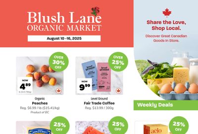 Blush Lane Organic Market Flyer August 10 to 16
