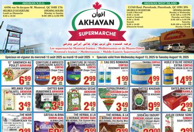 Akhavan Supermarche Flyer August 13 to 19 Akhavan Supermarche Flyer August 13 to 19