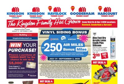 Timber Mart Flyer August 13 to September 2