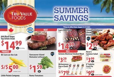 Tru Value Foods Flyer August 13 to 19 Tru Value Foods Flyer August 13 to 19