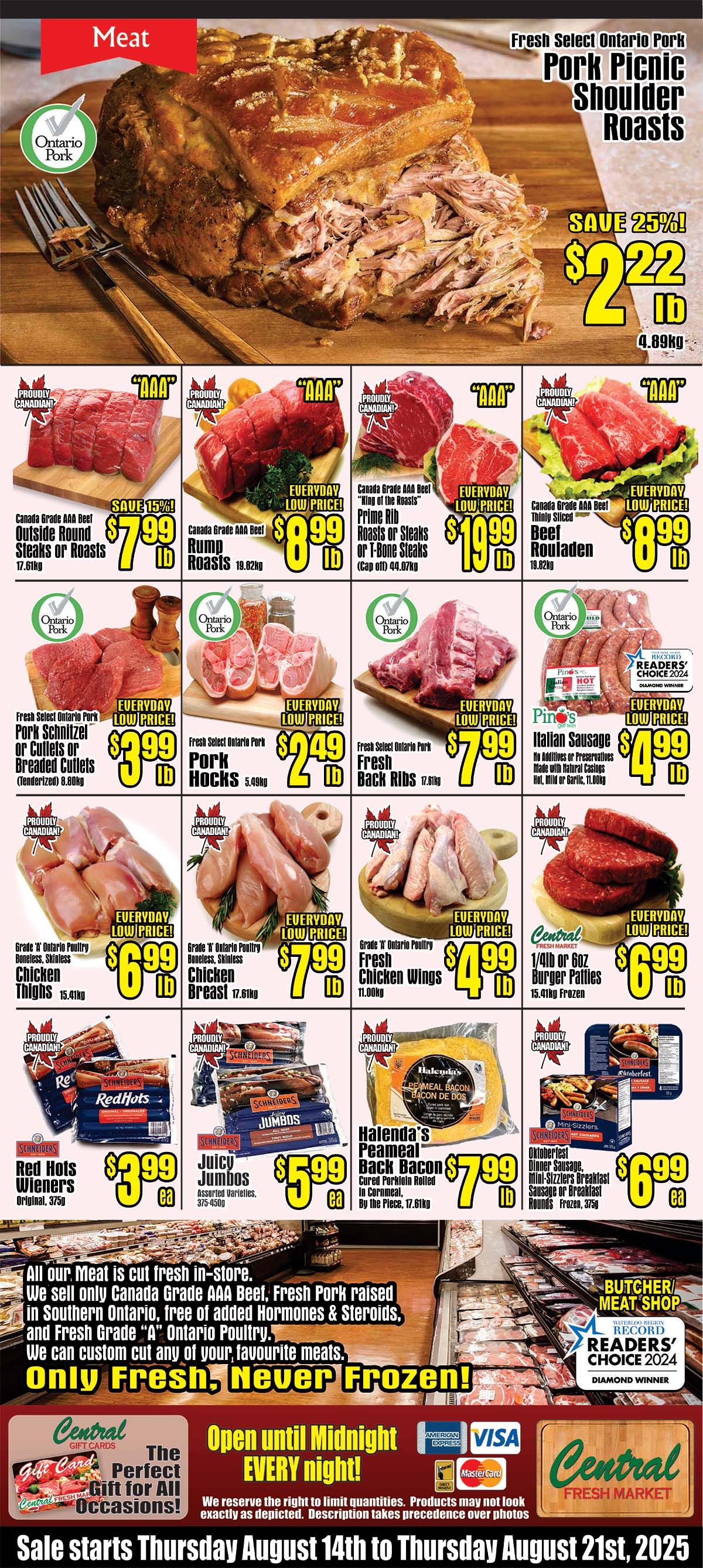 Central Fresh Market Flyer August 14 to 21