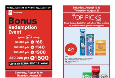 Shoppers Drug Mart (ON) Flyer August 16 to 21