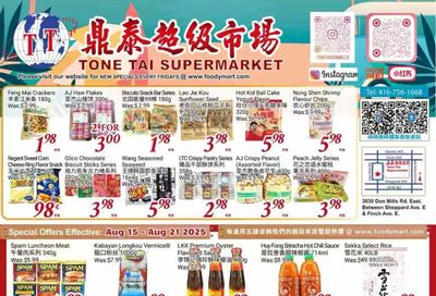 Tone Tai Supermarket Flyer August 15 to 21