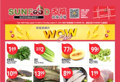 Sunfood Supermarket Flyer August 15 to 21