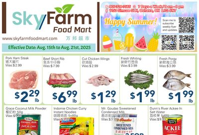 SkyFarm Food Mart Flyer August 15 to 21 SkyFarm Food Mart Flyer August 15 to 21