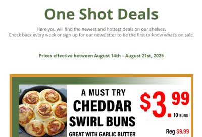 Country Traditions One-Shot Deals Flyer August 14 to 21
