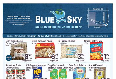 Blue Sky Supermarket (Pickering) Flyer August 15 to 21