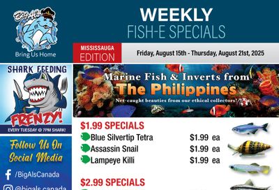 Big Al's (Mississauga) Weekly Specials August 15 to 21
