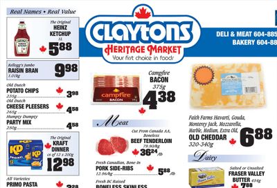Claytons Heritage Market Flyer August 15 to 21