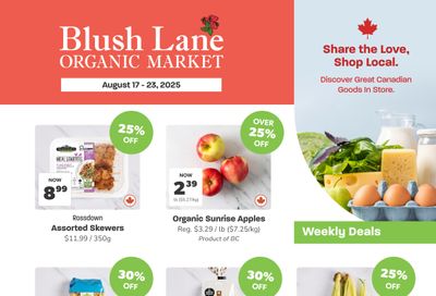 Blush Lane Organic Market Flyer August 17 to 23