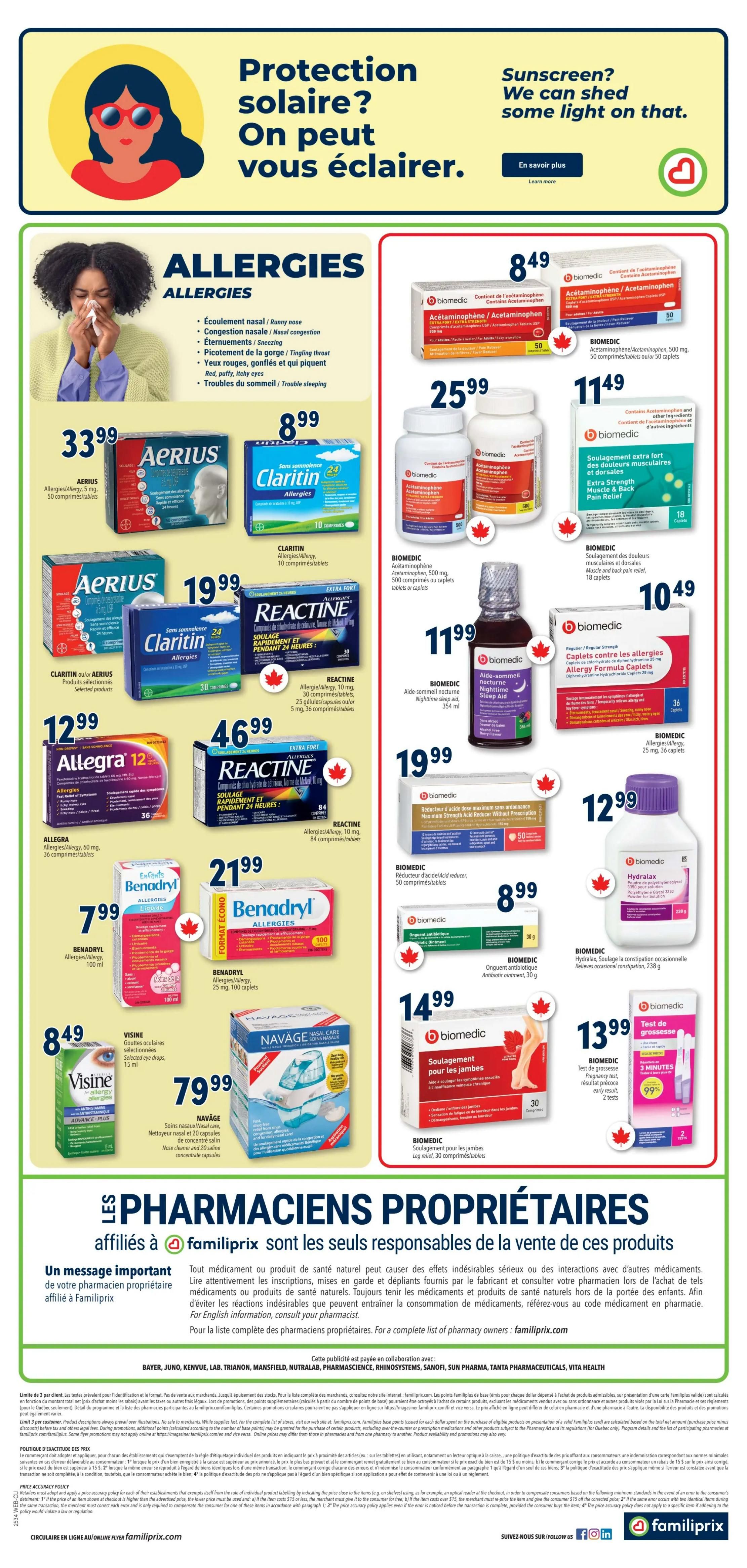 Familiprix Sante Flyer August 21 to 27