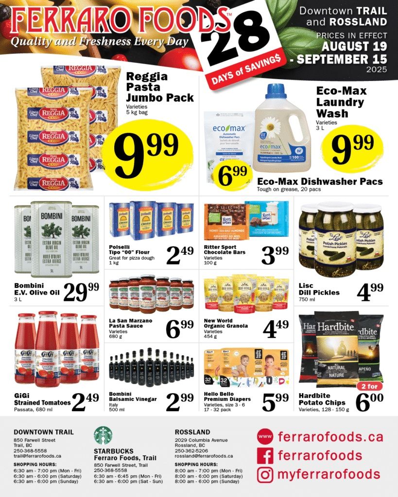 Ferraro Foods Monthly Flyer August 19 to September 15
