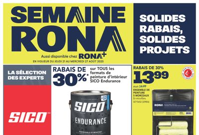 Rona & Rona+ (QC) Flyer August 21 to 27 Rona & Rona+ (QC) Flyer August 21 to 27