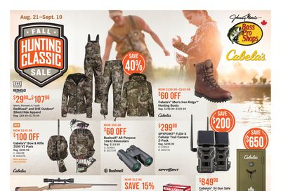 Cabela's Flyer August 21 to September 10
