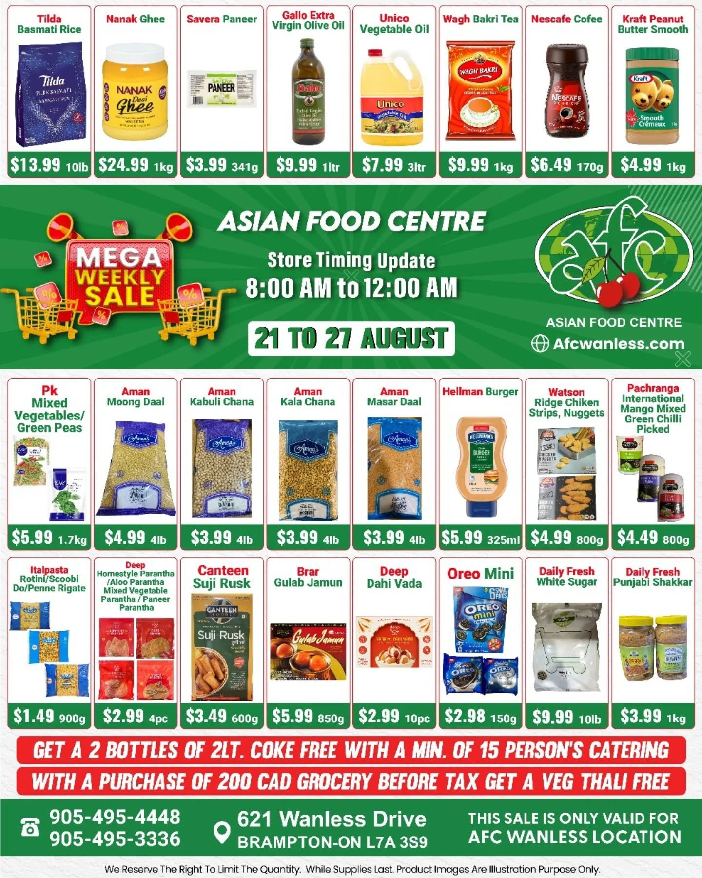 Asian Food Centre (Wanless Dr.) Flyer August 21 to 27