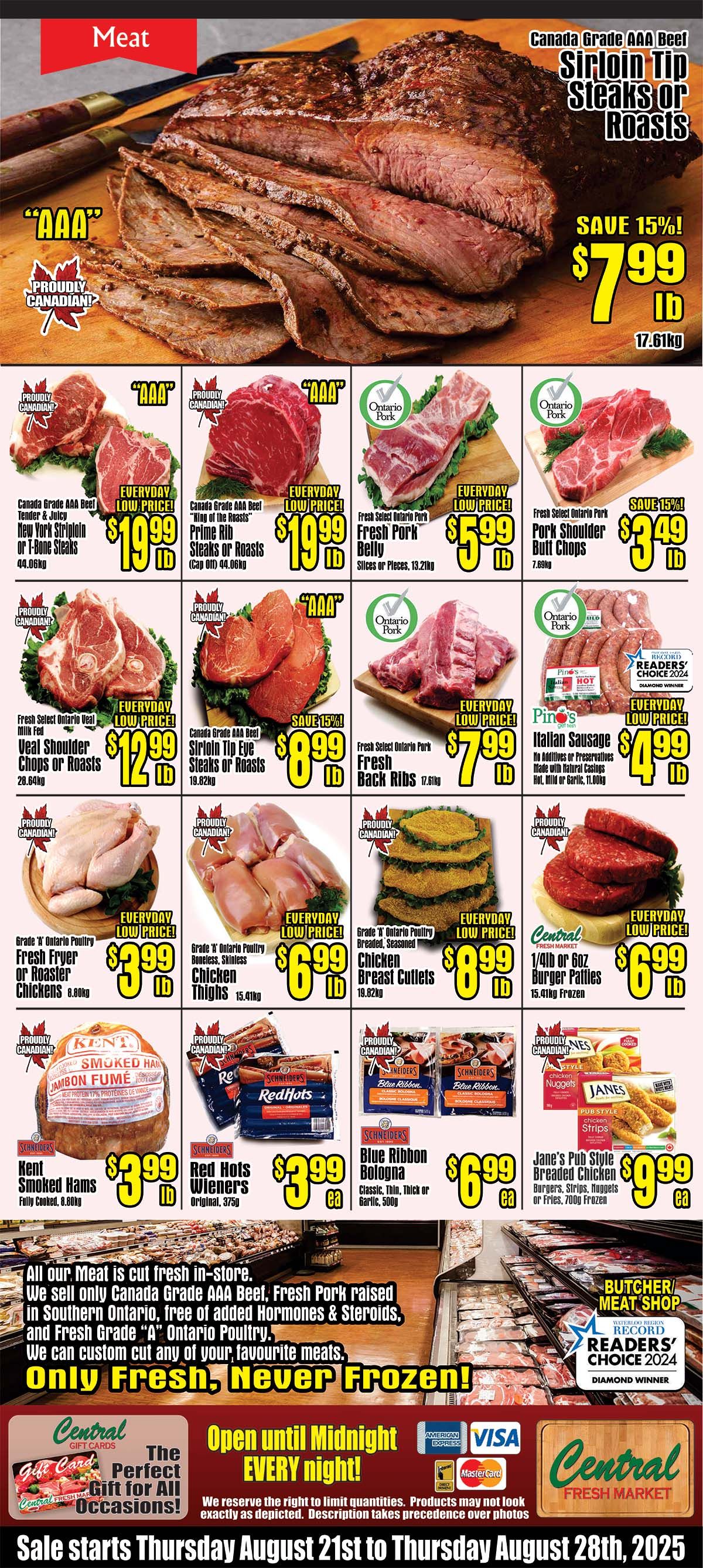Central Fresh Market Flyer August 21 to 28