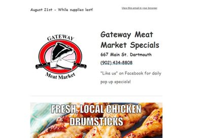 Gateway Meat Market Flyer August 21 to 27