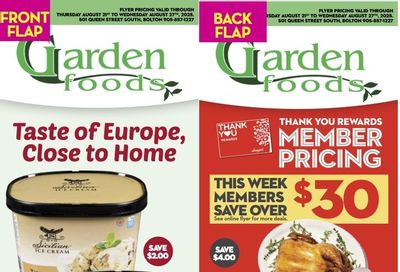 Garden Foods Flyer August 21 to 27