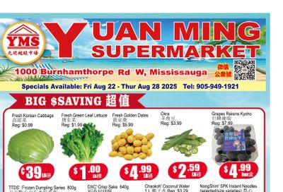 Yuan Ming Supermarket Flyer August 22 to 28