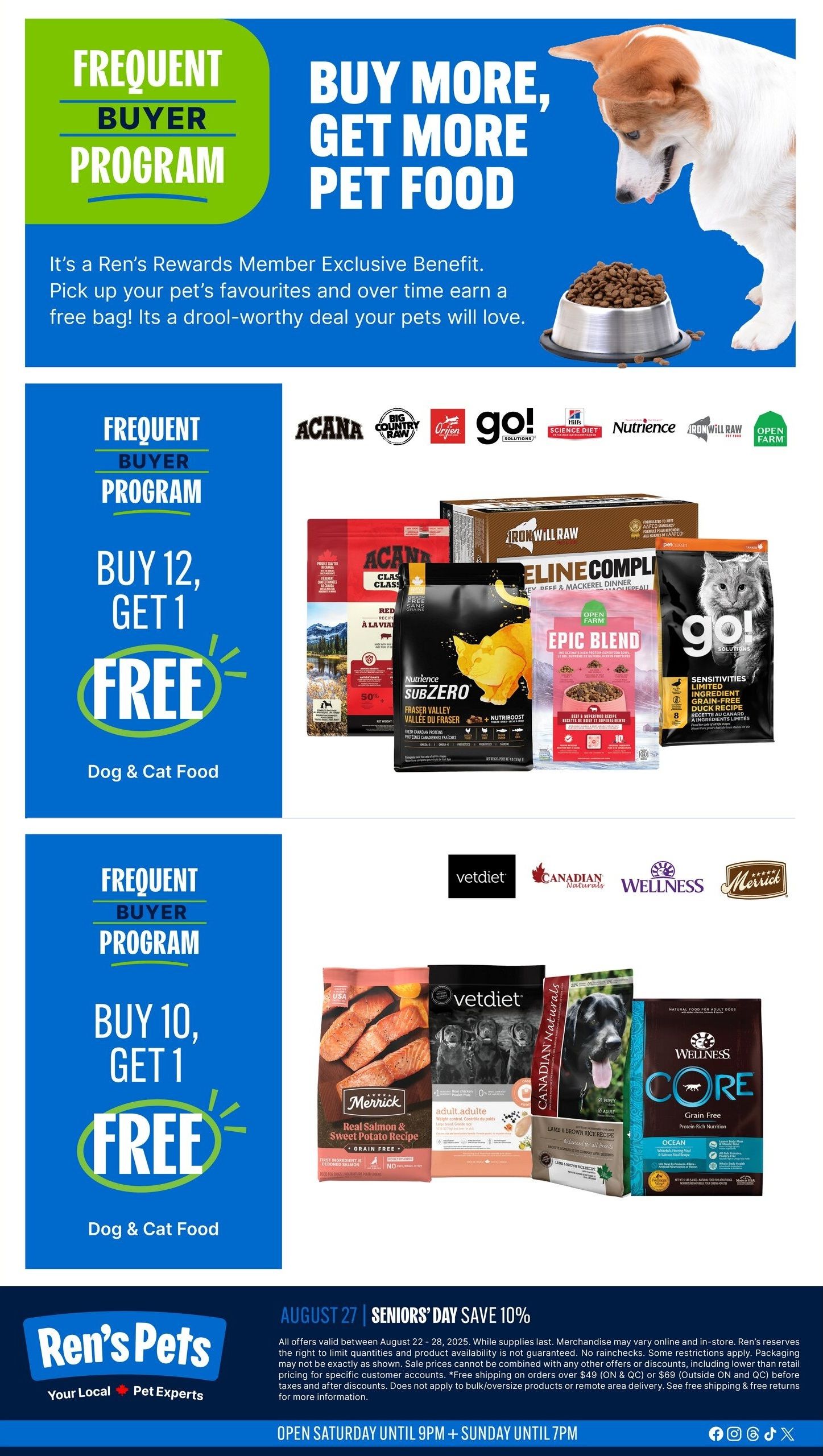 Ren's Pets Flyer August 22 to 28