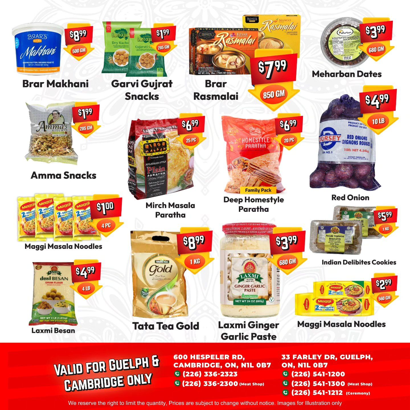 Indian Frootland (Guelph & Cambridge) Flyer August 21 to 31