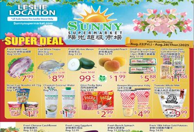 Sunny Supermarket (Leslie) Flyer August 22 to 28
