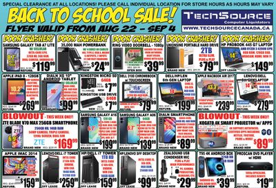 TechSource Flyer August 22 to September 4 TechSource Flyer August 22 to September 4