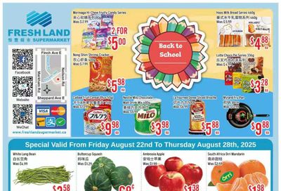 FreshLand Supermarket Flyer August 22 to 28