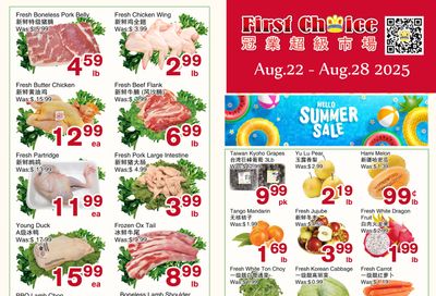 First Choice Supermarket Flyer August 22 to 28