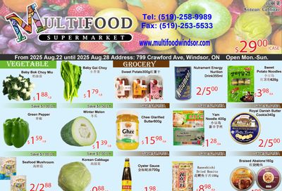 MultiFood Supermarket Flyer August 22 to 28