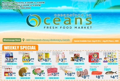 Oceans Fresh Food Market (Mississauga) Flyer August 22 to 28