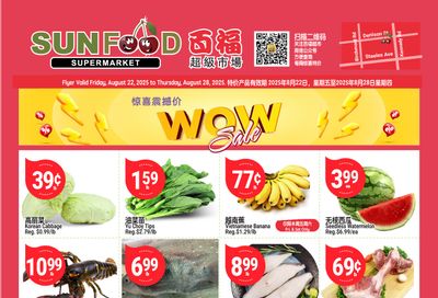 Sunfood Supermarket Flyer August 22 to 28