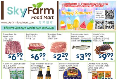SkyFarm Food Mart Flyer August 22 to 28
