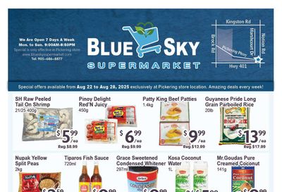 Blue Sky Supermarket (Pickering) Flyer August 22 to 28
