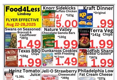Food 4 Less (Lindsay) Flyer August 22 to 28