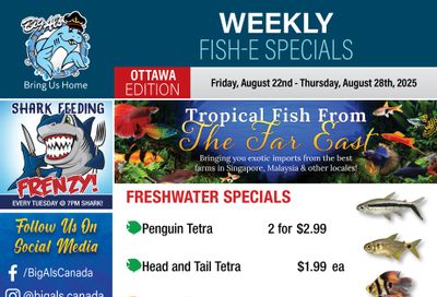 Big Al's (Ottawa) Weekly Specials August 22 to 28
