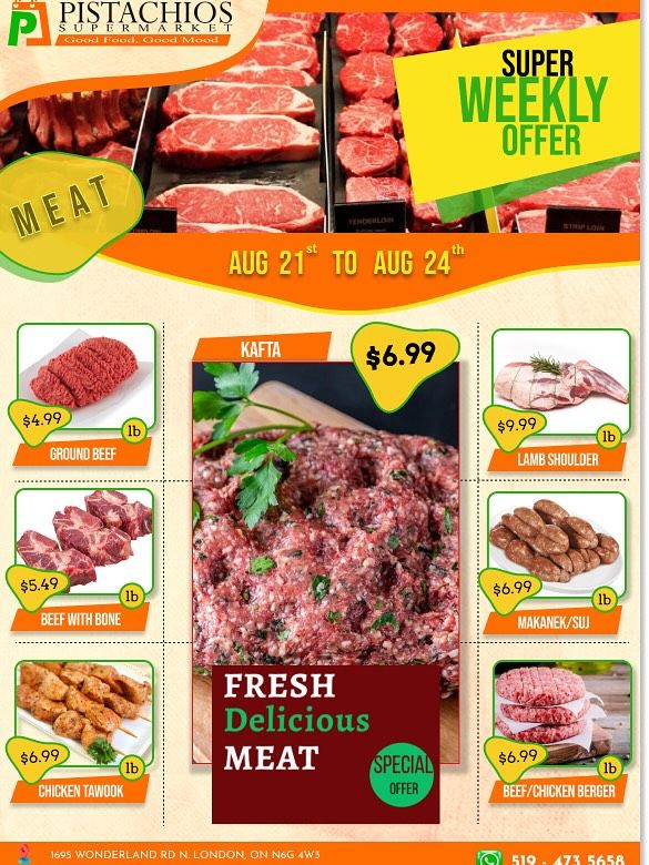 Pistachios Supermarket Flyer August 21 to 27